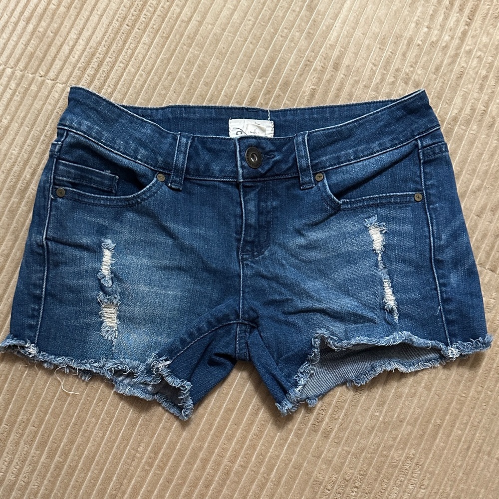 O'Neill Indigo Distressed Denim Cutoff Shorts